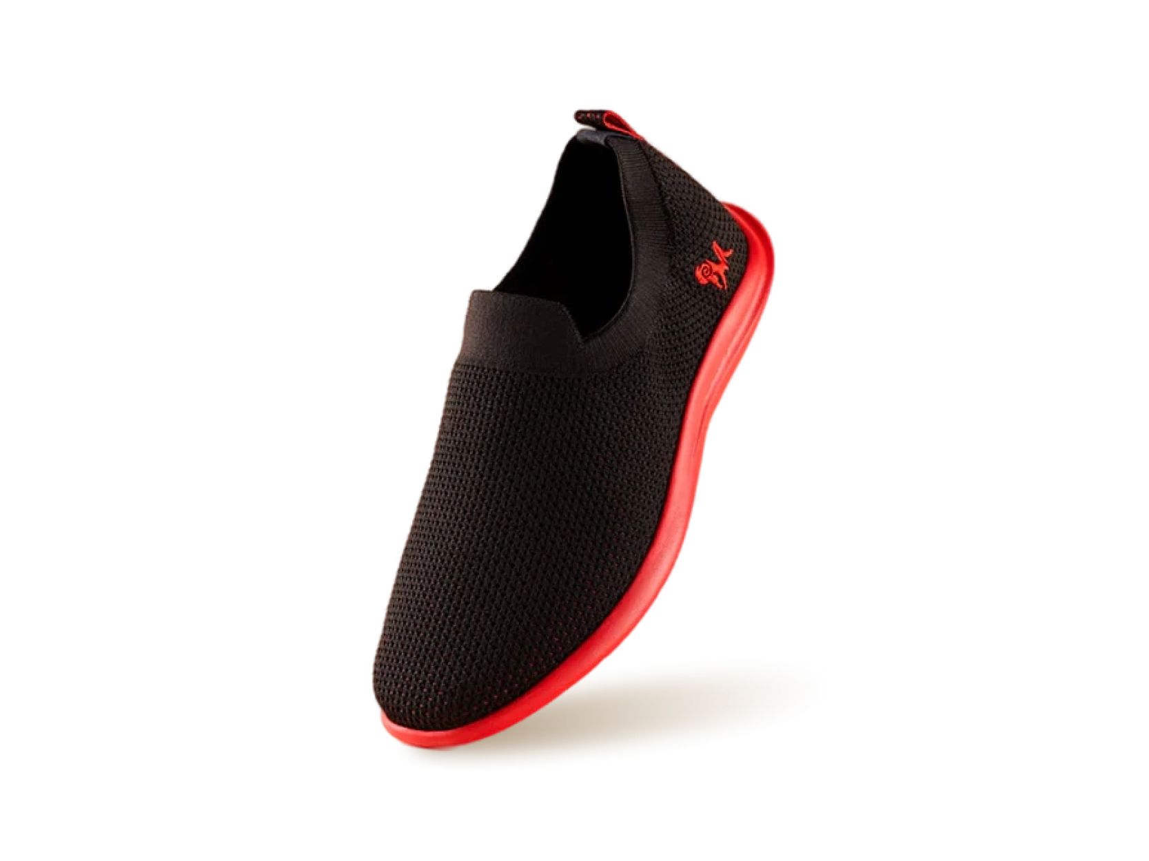 Spotlight Slip Ons in Hale Black / Red Sole for Casual Wear