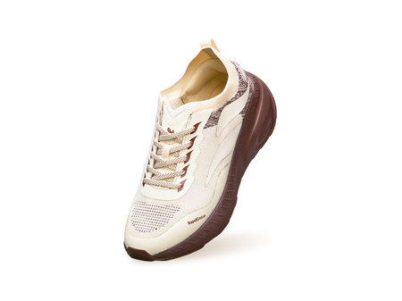 Begin Walk Pulse For Women Sneakers in Ivory Brown for Walking