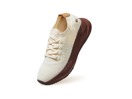 Begin Walk Pro Sneakers in Ivory Brown for Walking