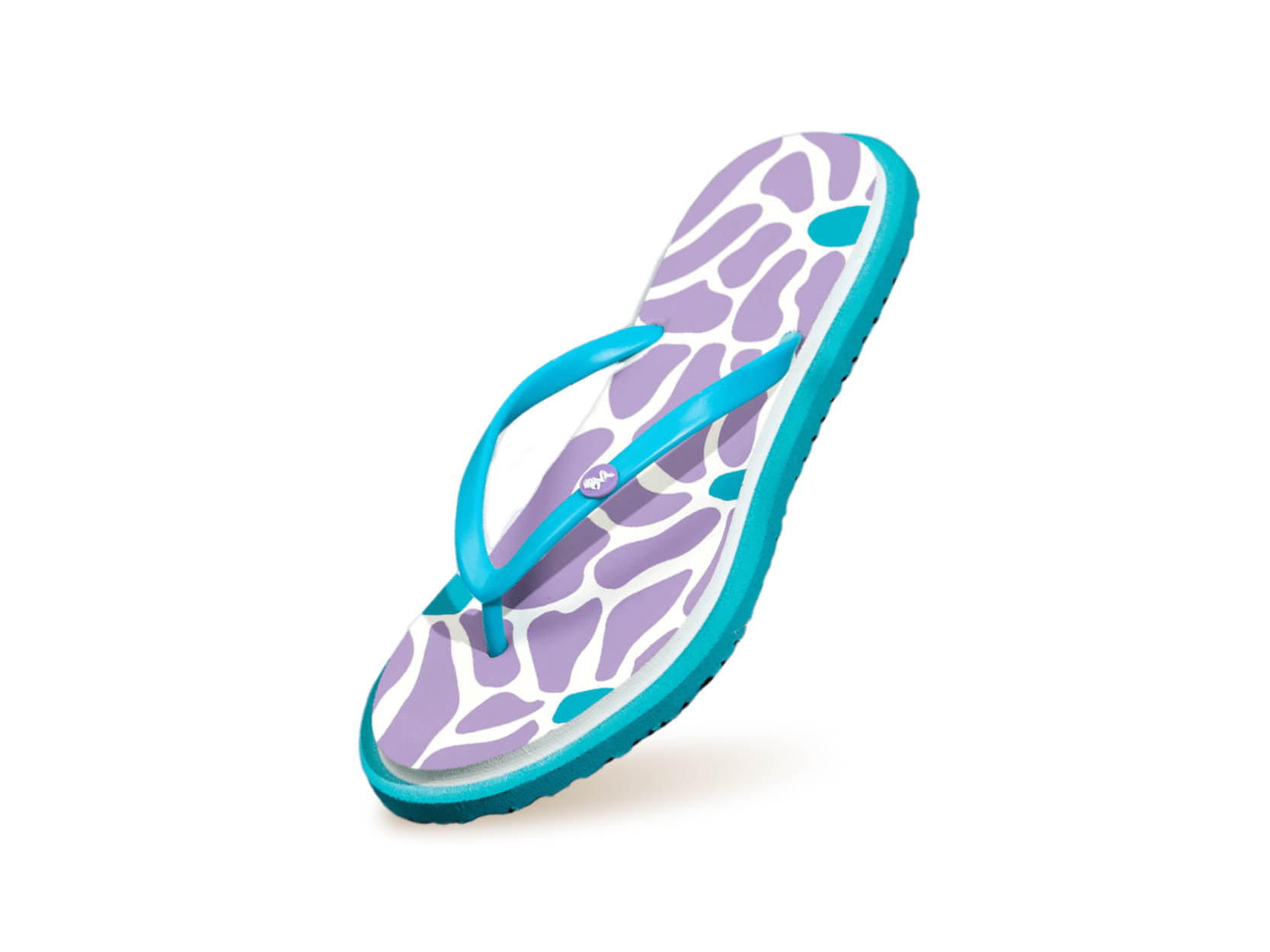 Printed Flip Flops in Lavender for Trending Style