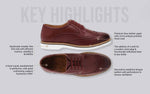 Luxe Brogues Oxfords in Burgundy for Formal Wear