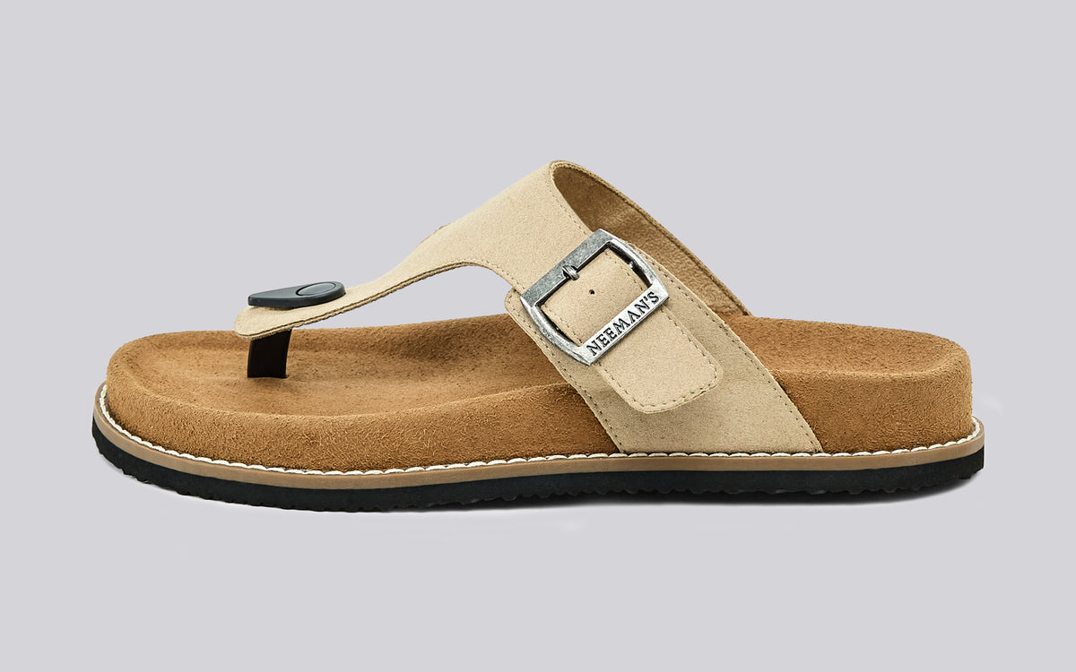 Mover Thong Sandals for Men : Cream