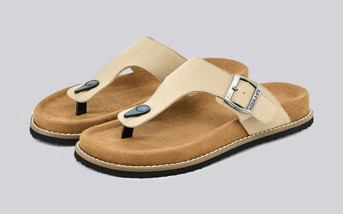 Mover Thong Sandals for Men : Cream