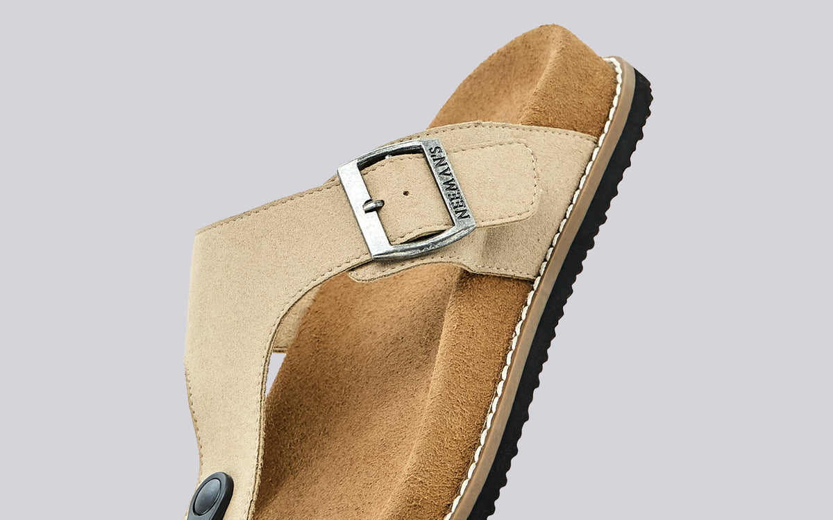Mover Thong Sandals for Men : Cream
