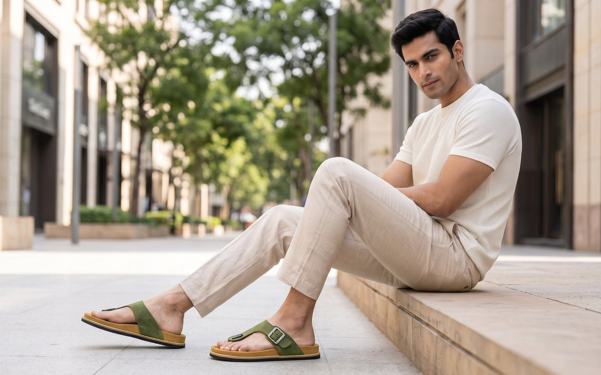 Mover Thong Sandals for Men : Olive