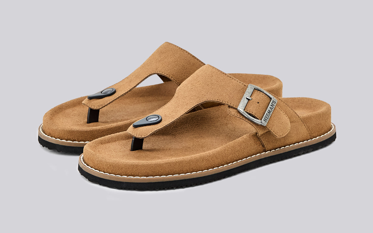 Mover Thong Sandals for Men : Tan