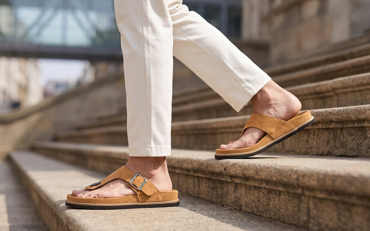 Mover Thong Sandals for Men : Tan
