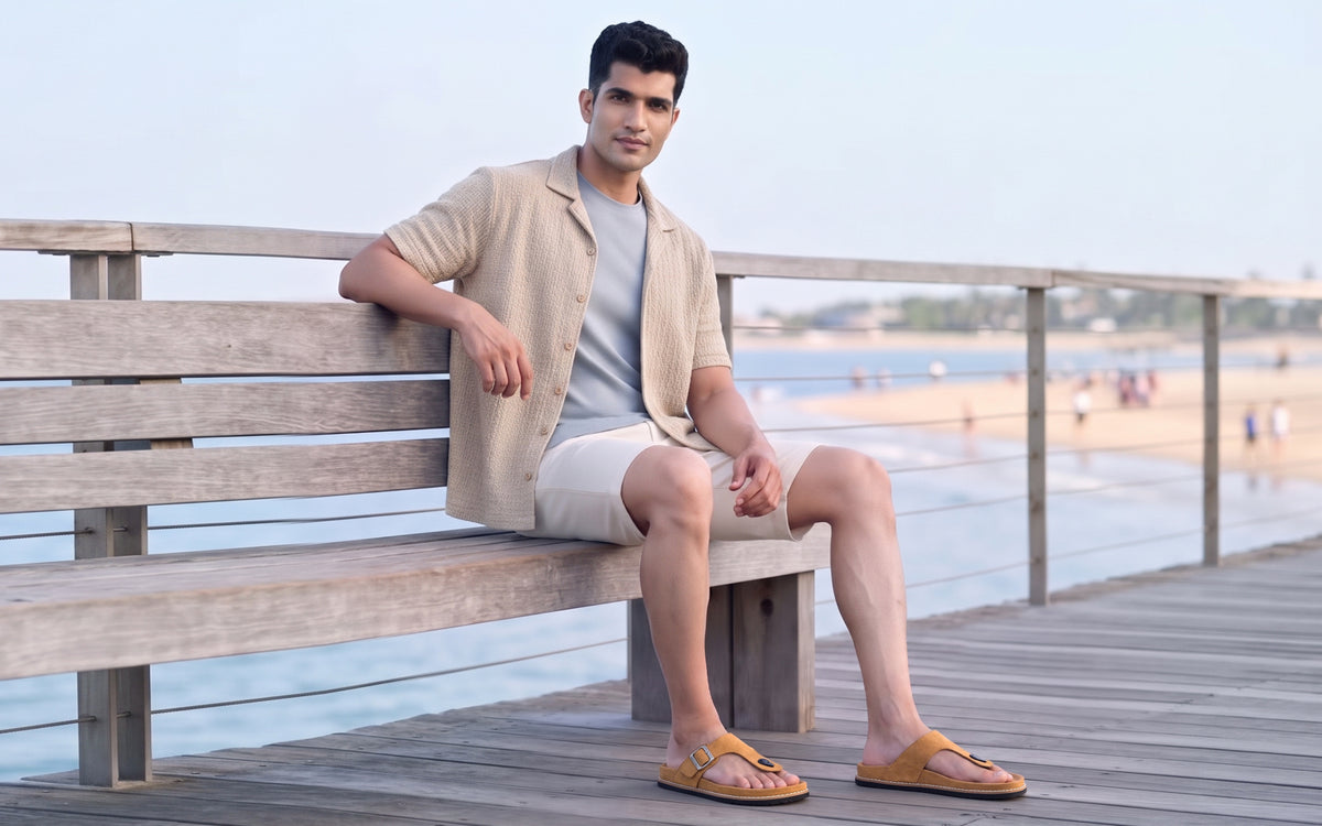 Mover Thong Sandals for Men : Tan