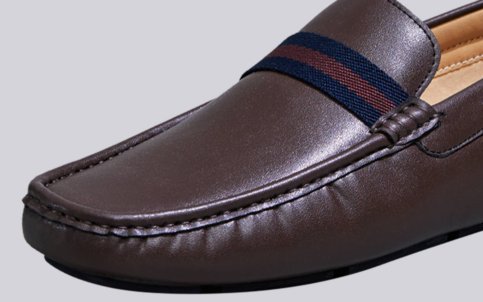 brown casual loafers
