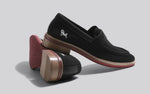 Block Heel Loafers in Black for Formal Wear