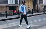 Begin Walk - Cruise Sneakers in White-Blue for Signature Style