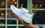 Begin Walk - Cruise Sneakers in White-Blue for Signature Style