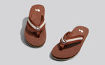 Cozy Flips Flip Flops in Brown-Beige for 
