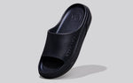 Cushers Slides For Men in Black for Outdoor Use