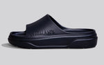 Cushers Slides For Men in Black for Outdoor Use