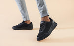 Casual Trainers Sneakers in Classic Black for Sports Wear