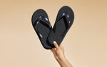 Classic Slippers Flip Flops in Coal Black for Daily Use