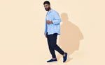 Dress Slip Ons in Blue for Formal Wear