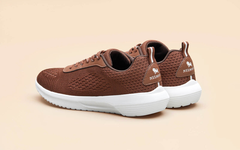 Neeman's Everyday Basic Sneakers Classic Brown | Stay comfortable everyday | Light Build, Flexible Sole & Secure Fit