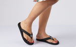 Eco Flips Flip Flops in Coal Black for Daily Use