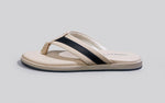 Indo-Western Flips Flip Flops in Ivory-Grey for Trending Style