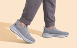 Knit Trainers For Men Slip On in Grey for Sports Wear