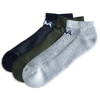 Low-Cut Ankle Socks : Black Olive Grey (Pack of 3)