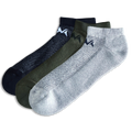 Low-Cut Ankle Socks : Black Olive Grey (Pack of 3)