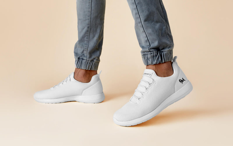 Men's white walking shoes online