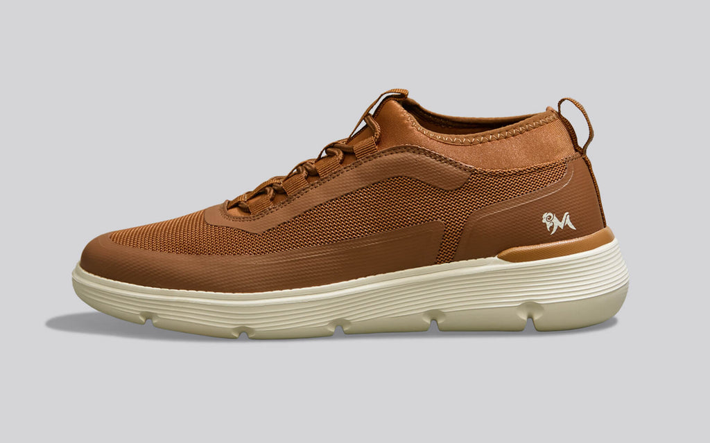 Mid-Top Sneakers : Tan