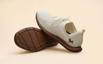 ReLive Knit Sneakers in Tusk Ivory / Brown Sole for Signature Style