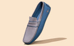ReLive Knit Color Block Loafers in Blue/Grey for Casual Wear