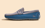 ReLive Knit Color Block Loafers in Blue/Grey for Casual Wear