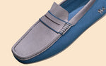 ReLive Knit Color Block Loafers in Blue/Grey for Casual Wear