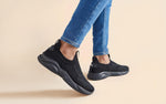 Sole Max Slip Ons in Ultra Black for Chunky Style