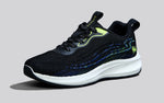 Trendy Casuals Sneakers in Black-Neon Green for Casual Wear