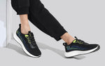 Trendy Casuals Sneakers in Black-Neon Green for Casual Wear