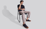The Urban Ease Sneakers in Black-Tan for Retro Style