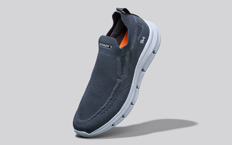Breathe Ease Slip Ons in Grey for Casual Wear