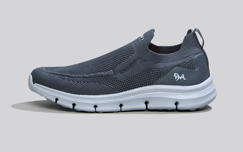 Breathe Ease Slip Ons in Grey for Casual Wear