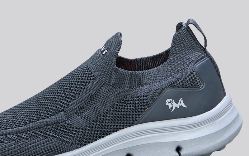 Breathe Ease Slip Ons in Grey for Casual Wear