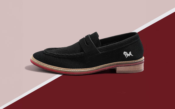 Block Heel Loafers : Black