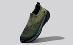 Blend Knit Slip Ons in Olive-Black for Chunky Style
