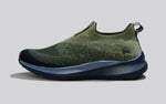 Blend Knit Slip Ons in Olive-Black for Chunky Style
