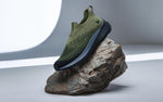 Blend Knit Slip Ons in Olive-Black for Chunky Style