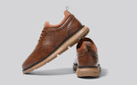 Crossover Brogues Oxfords in Tan for Casual Wear