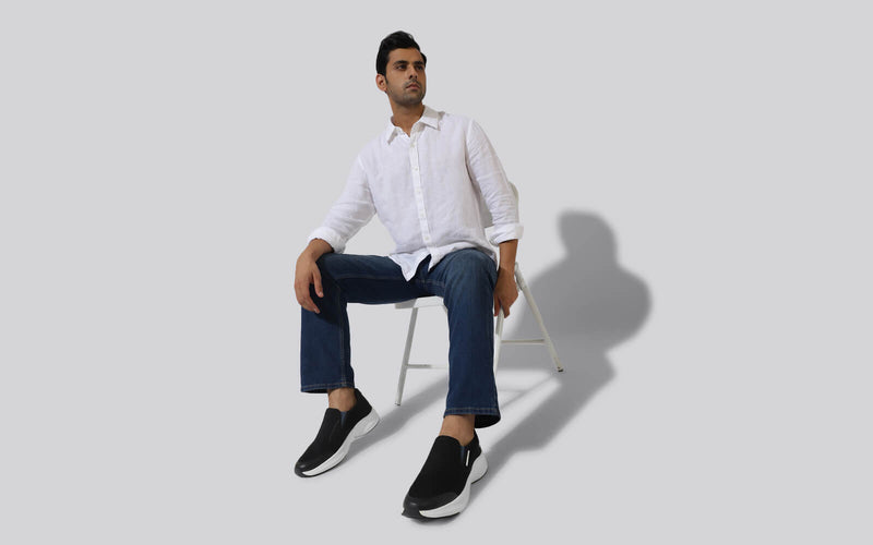 The Dependables Slip On in Black-Blue for Daily Use