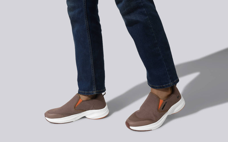 With Jeans Best Casual Slip On Mens Shoes The Dependables Brown-Orange