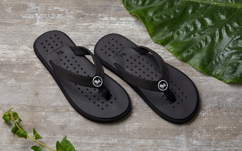 Eco Flips Flip Flops in Coal Black for Daily Use