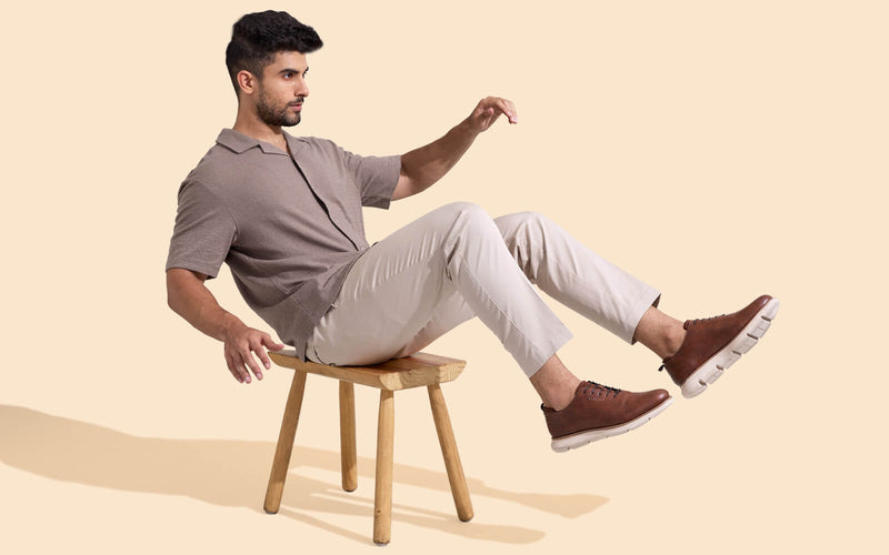 Flexy Brogues Oxfords in Brown for Formal Wear